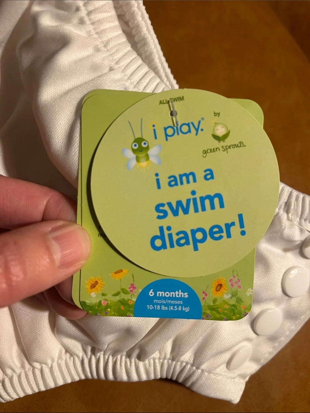 Brand new with tags 6 month swim diaper with side snaps
